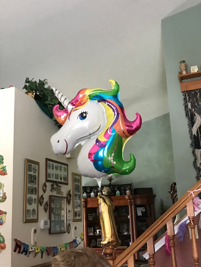 She would say neigh when looking at this balloon!